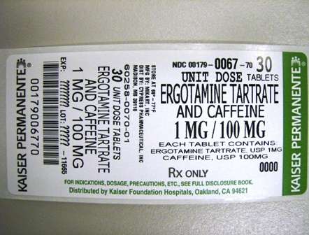 Ergotamine Tartrate and Caffeine