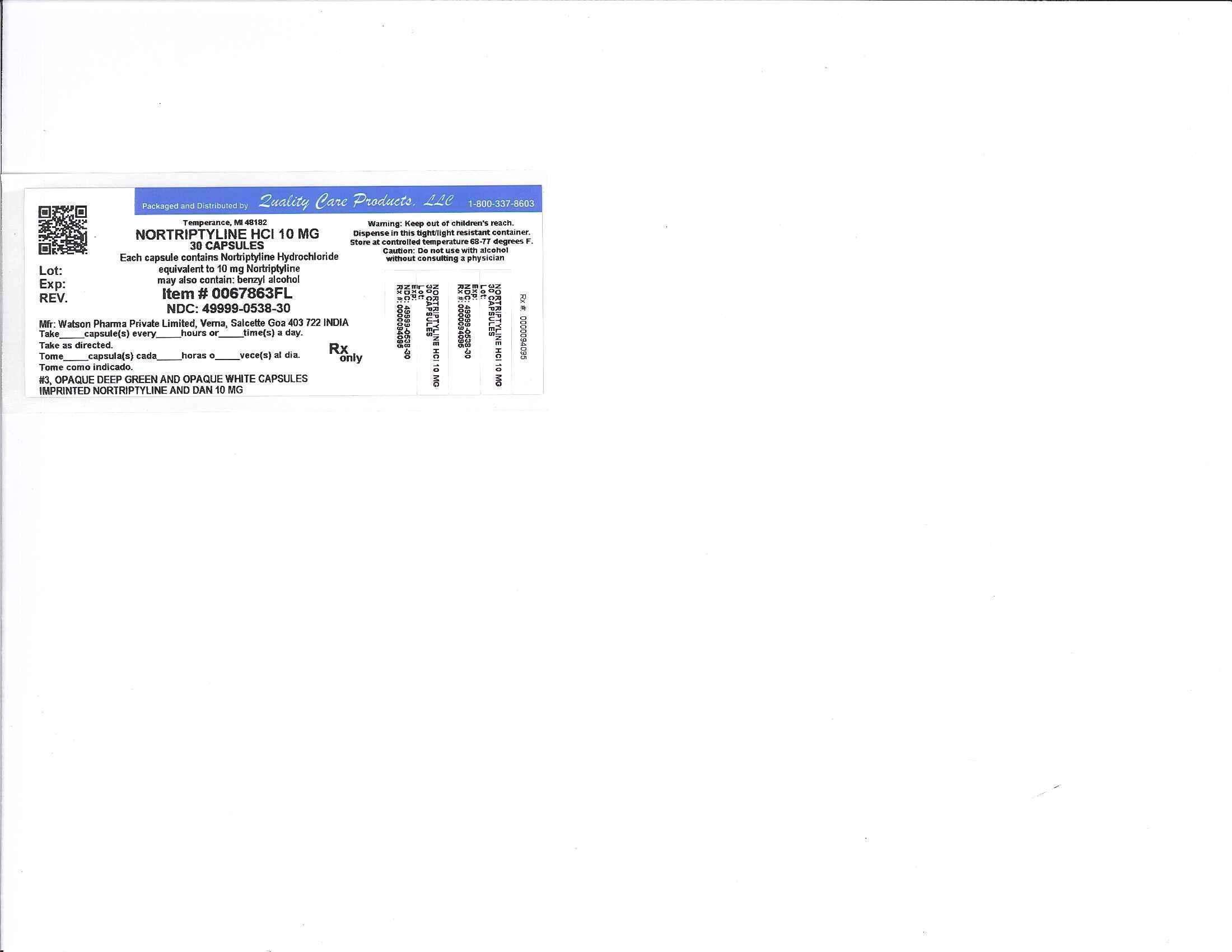 Nortriptyline Hydrochloride