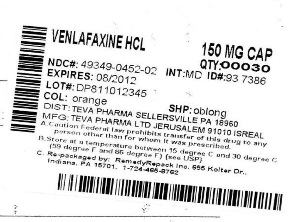 Venlafaxine Hydrochloride