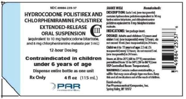 Hydrocodone Polistirex and Chlorpheniramine Polisitrex