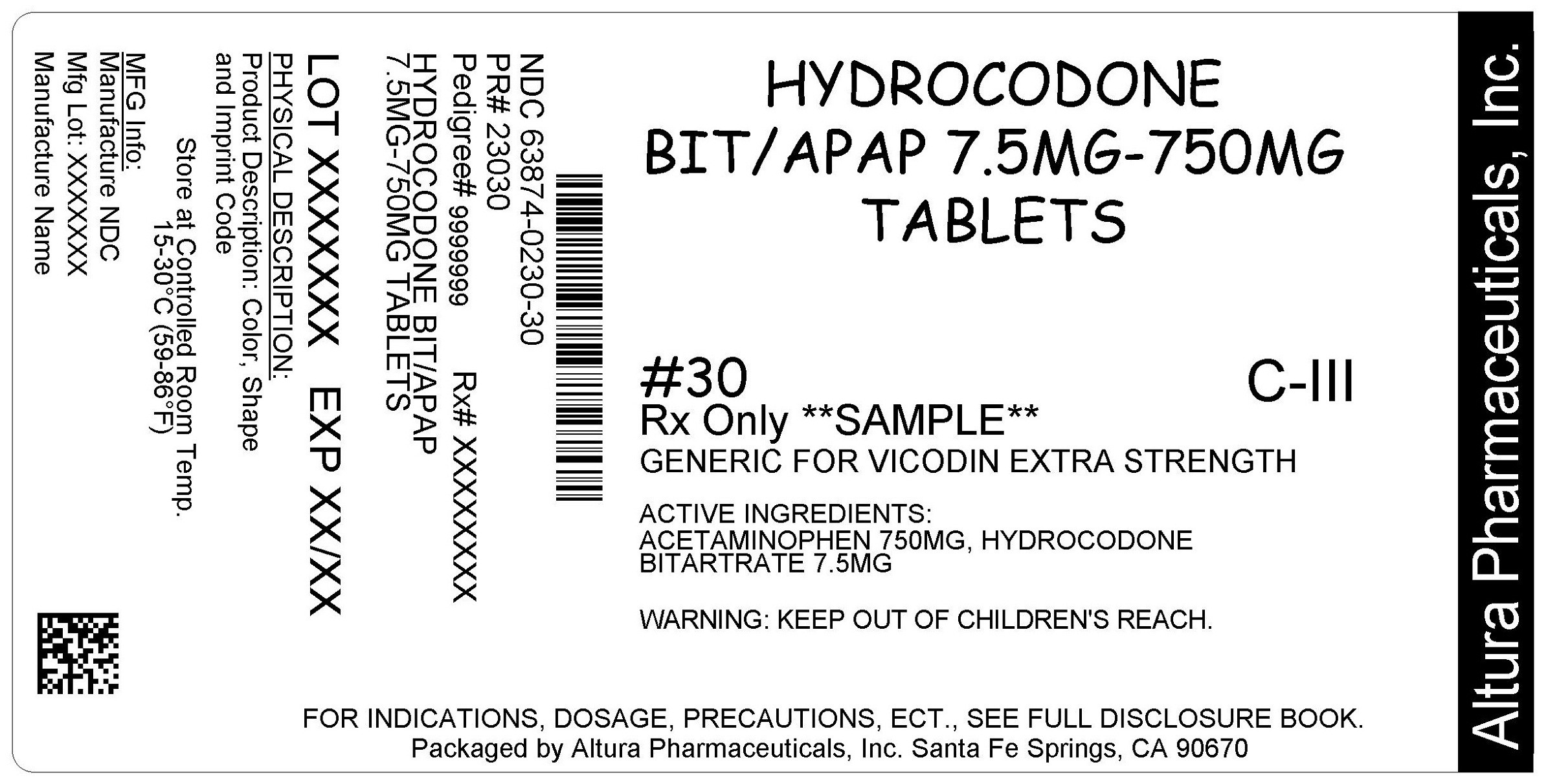 Hydrocodone Bitartrate And Acetaminophen