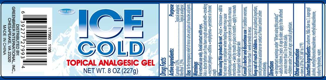 Assured Ice Cold Topical Analgesic