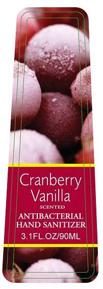 Cranberry Vanilla Scented Antibacterial Hand Sanitizer