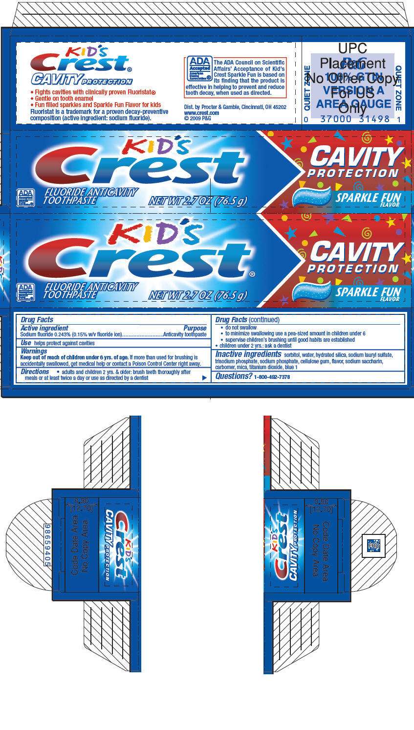 Kids Crest Cavity Protection