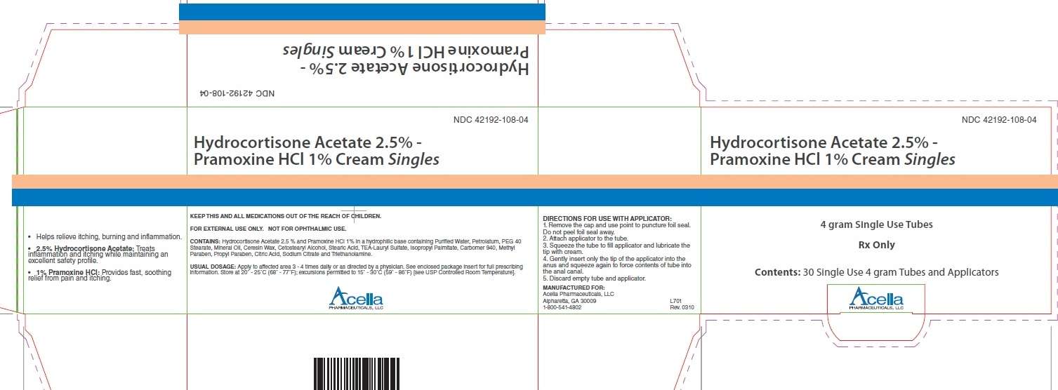 Acella Hydrocortisone Acetate - Pramoxine Singles