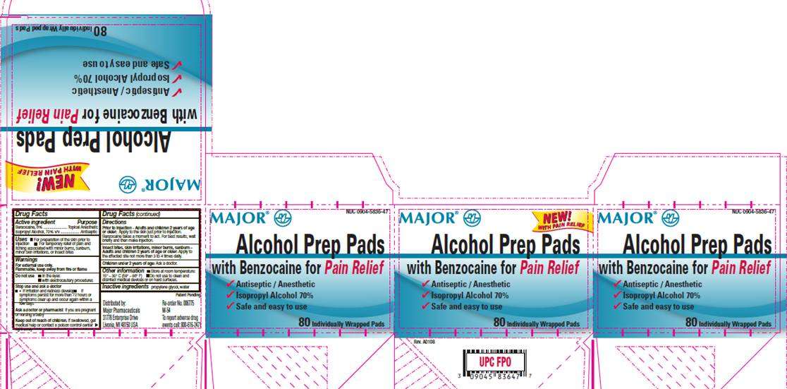 Alcohol Prep Pad with Benzocaine