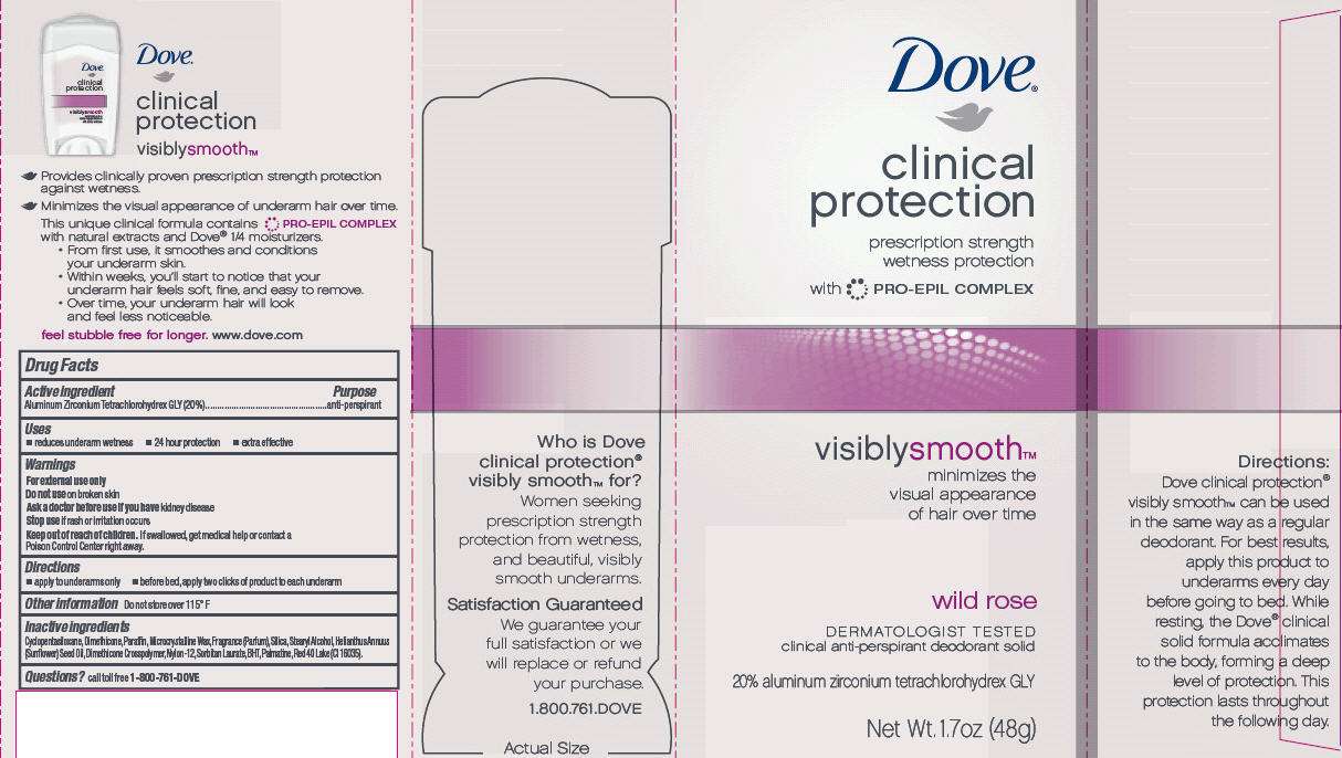 Dove Clinical Protection Visibly Smooth Wild Rose