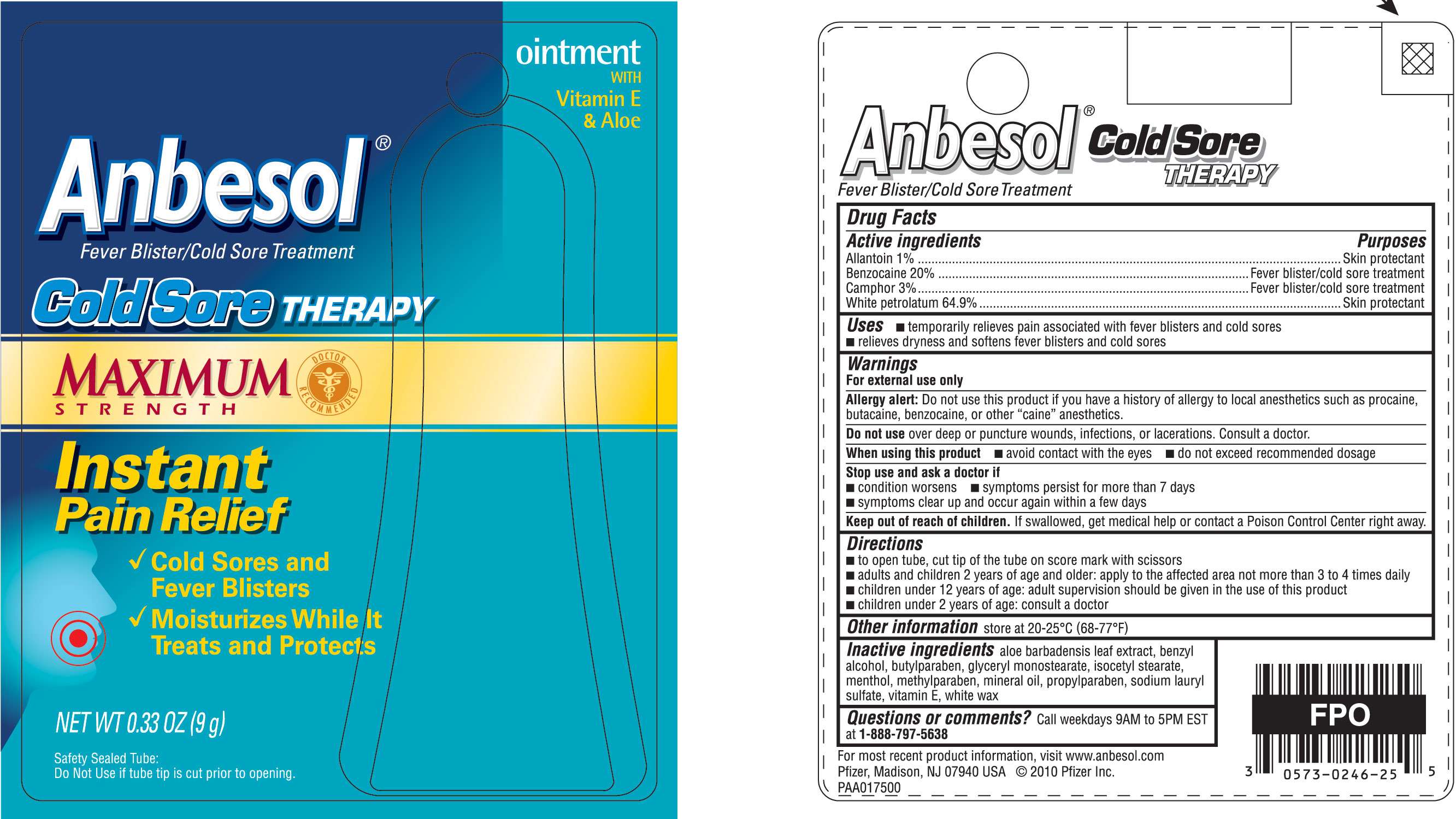 ANBESOL COLD SORE THERAPY