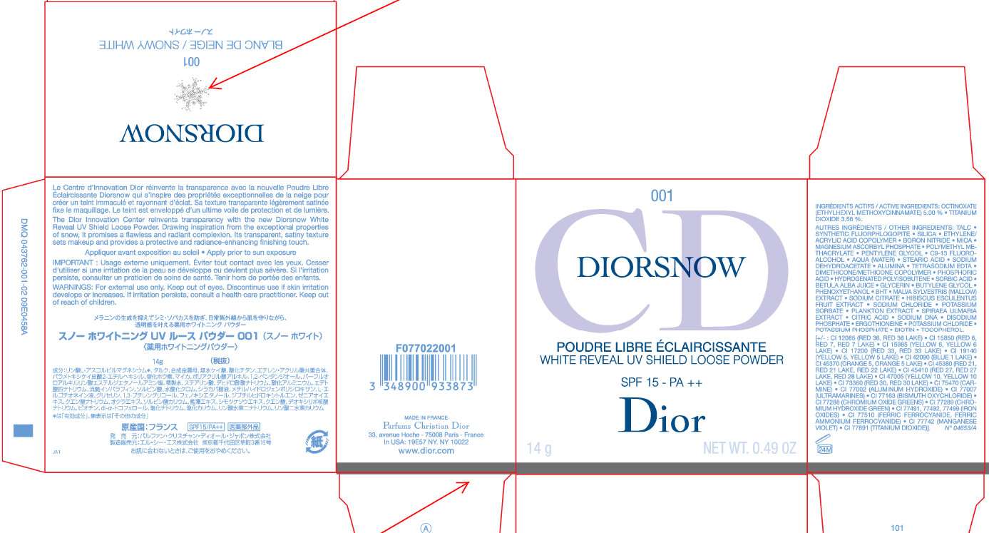 DiorSnow White Reveal UV Shield Loose Powder Snowy White  001