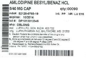 Amlodipine Besylate and Benazepril Hydrochloride