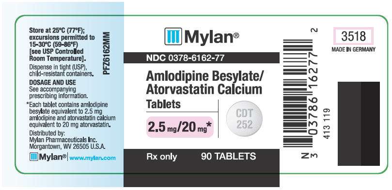 Amlodipine besylate/atorvastatin calcium