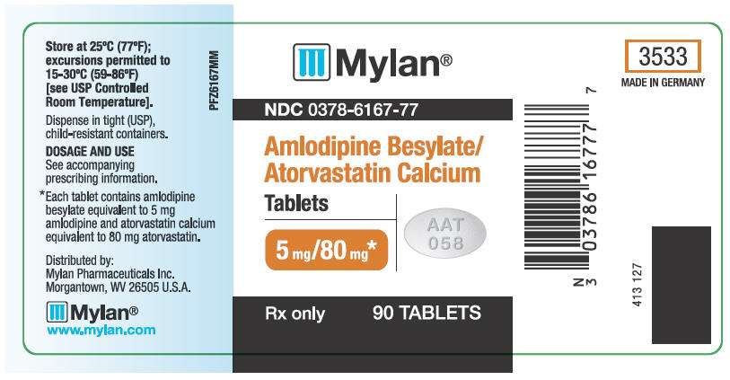 Amlodipine besylate/atorvastatin calcium