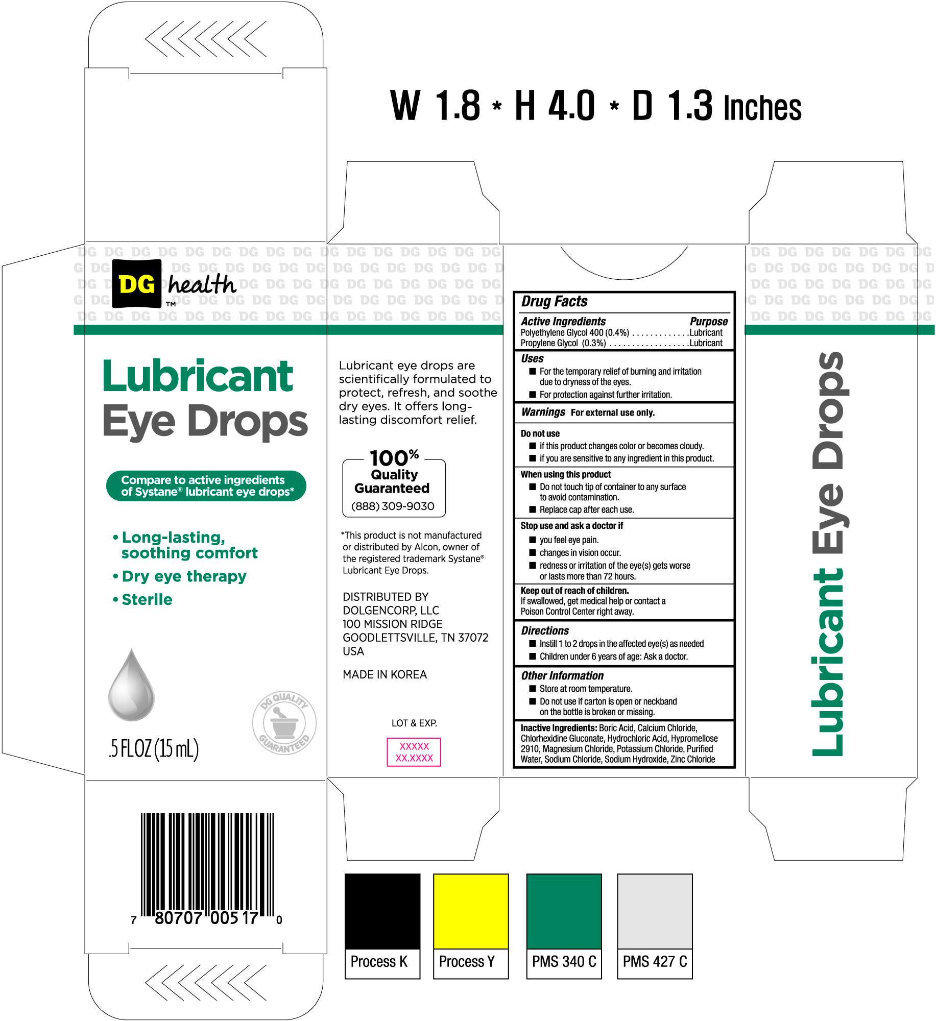 DG LUBRICANT EYE DROPS