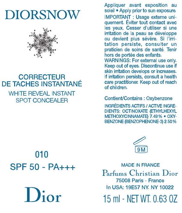 DiorSnow White Reveal Instant Spot Concealer SPF 50 Ivory 010