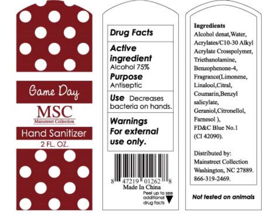 Game Day MSC Mainstreet Collection Hand Sanitizer