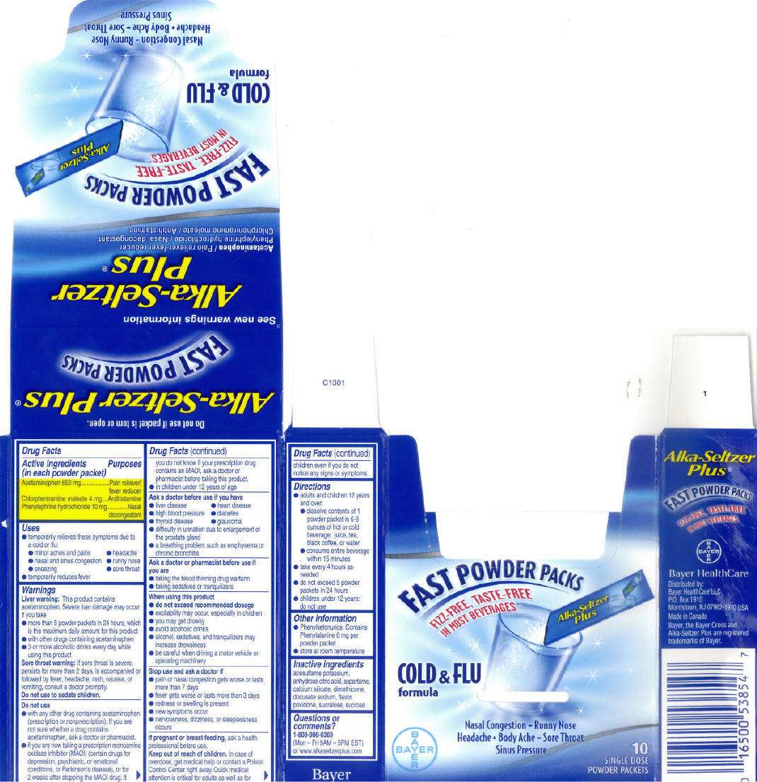 Alka-Seltzer Plus Fast Packs Cold and Flu Formula