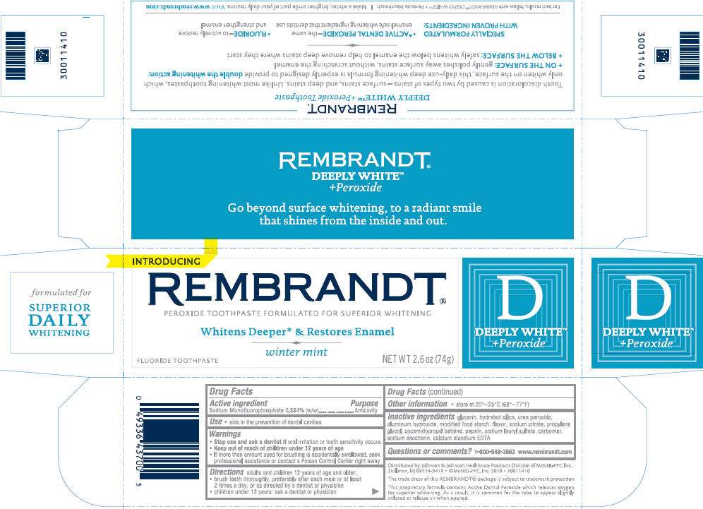 Rembrandt Deeply White Plus Peroxide Whitening