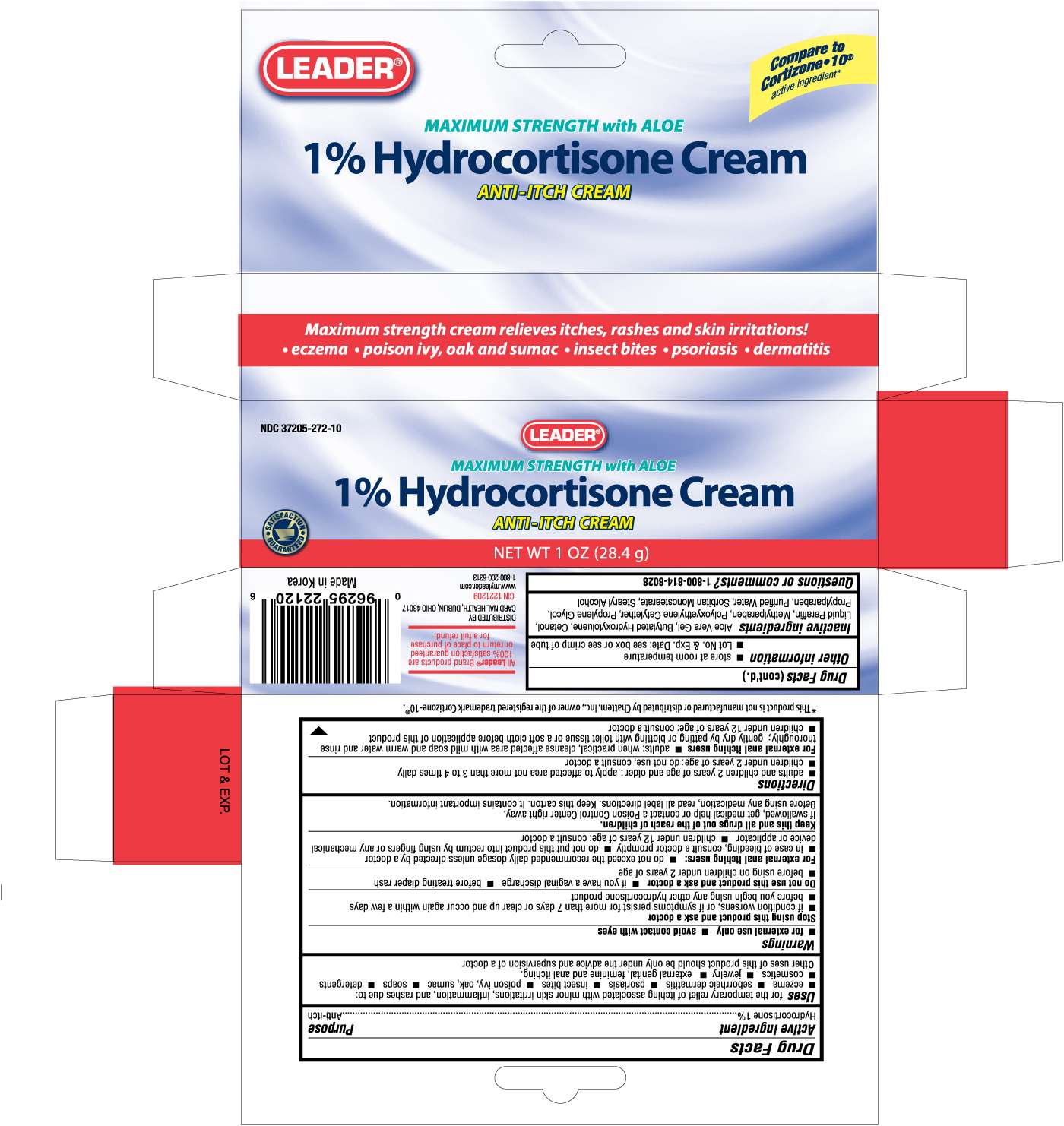 LEADER HYDROCORTISONE WITH ALOE