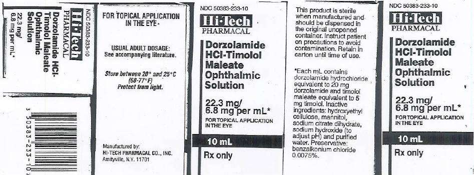 Dorzolamide Hydrochloride and Timolol Maleate