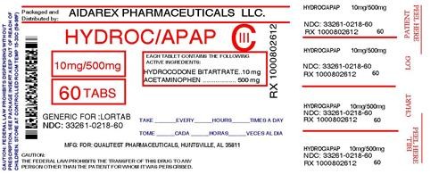 Hydrocodone Bitartrate And Acetaminophen