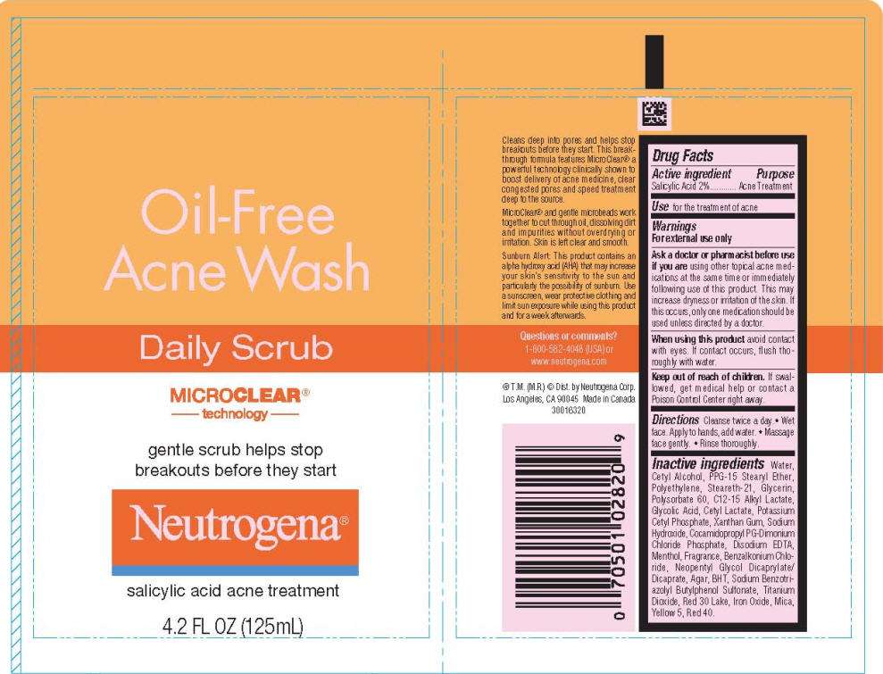 Neutrogena Oil Free Acne Wash Daily Scrub