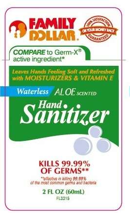 Waterless Aloe Scented Hand Sanitizer