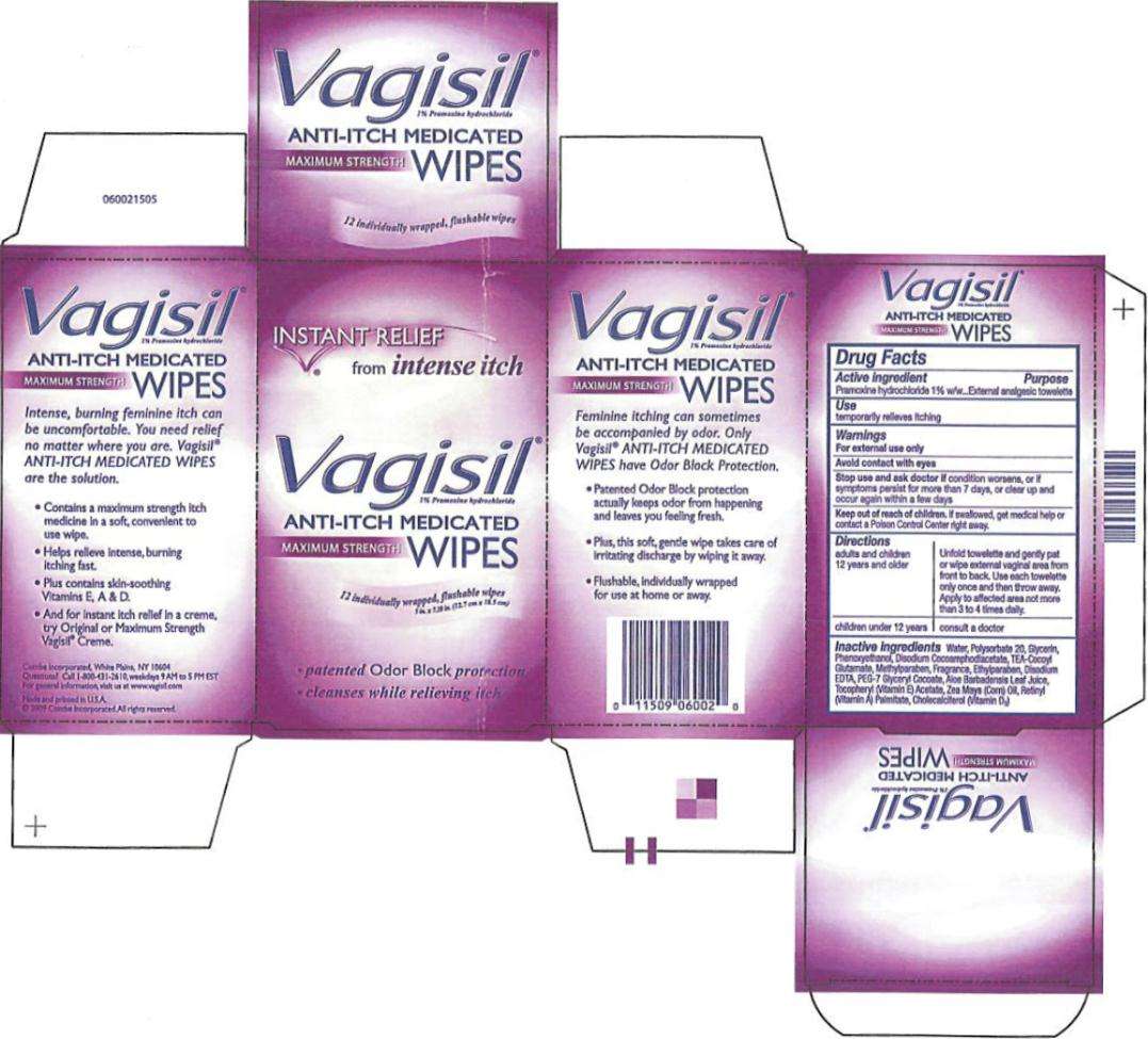 Vagisil Medicated Wipes