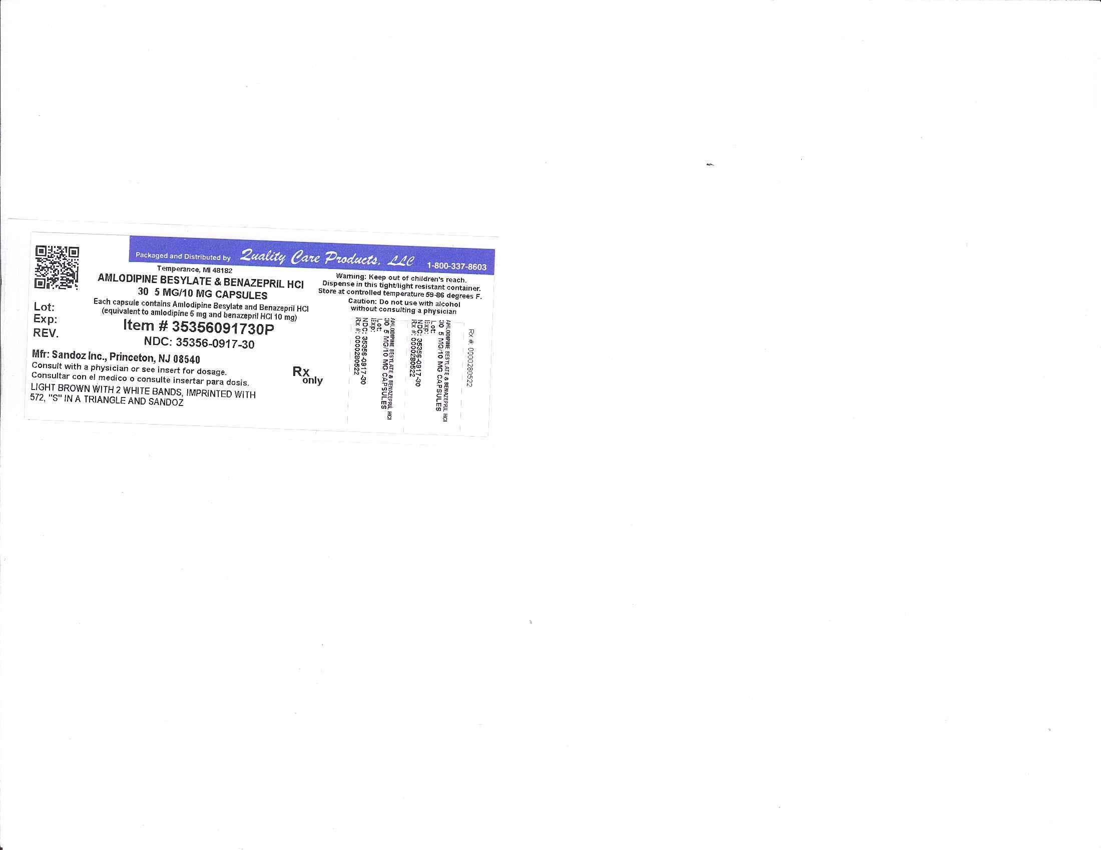 Amlodipine Besylate and Benazepril Hydrochloride