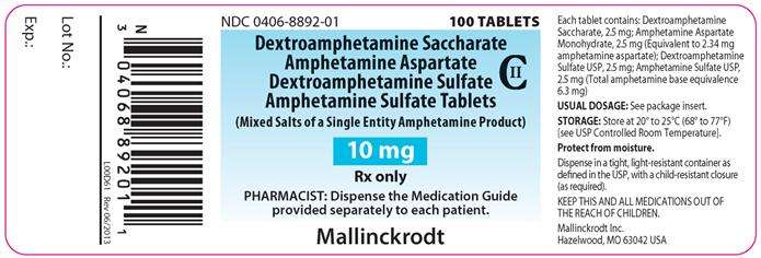 Dextroamphetamine Saccharate and Amphetamine Aspartate and Dextroamphetamine Sulfate and Amphetamine Sulfate