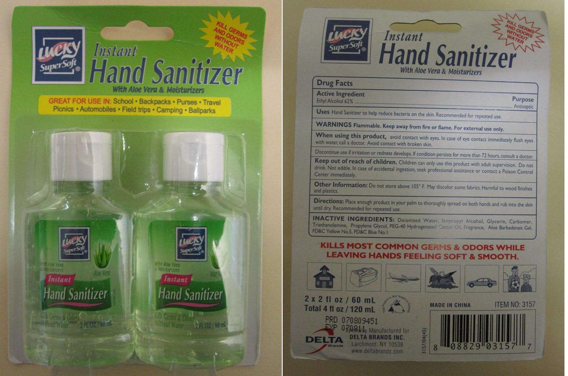 Lucky Instant Hand Cleanser with Aloe Vera