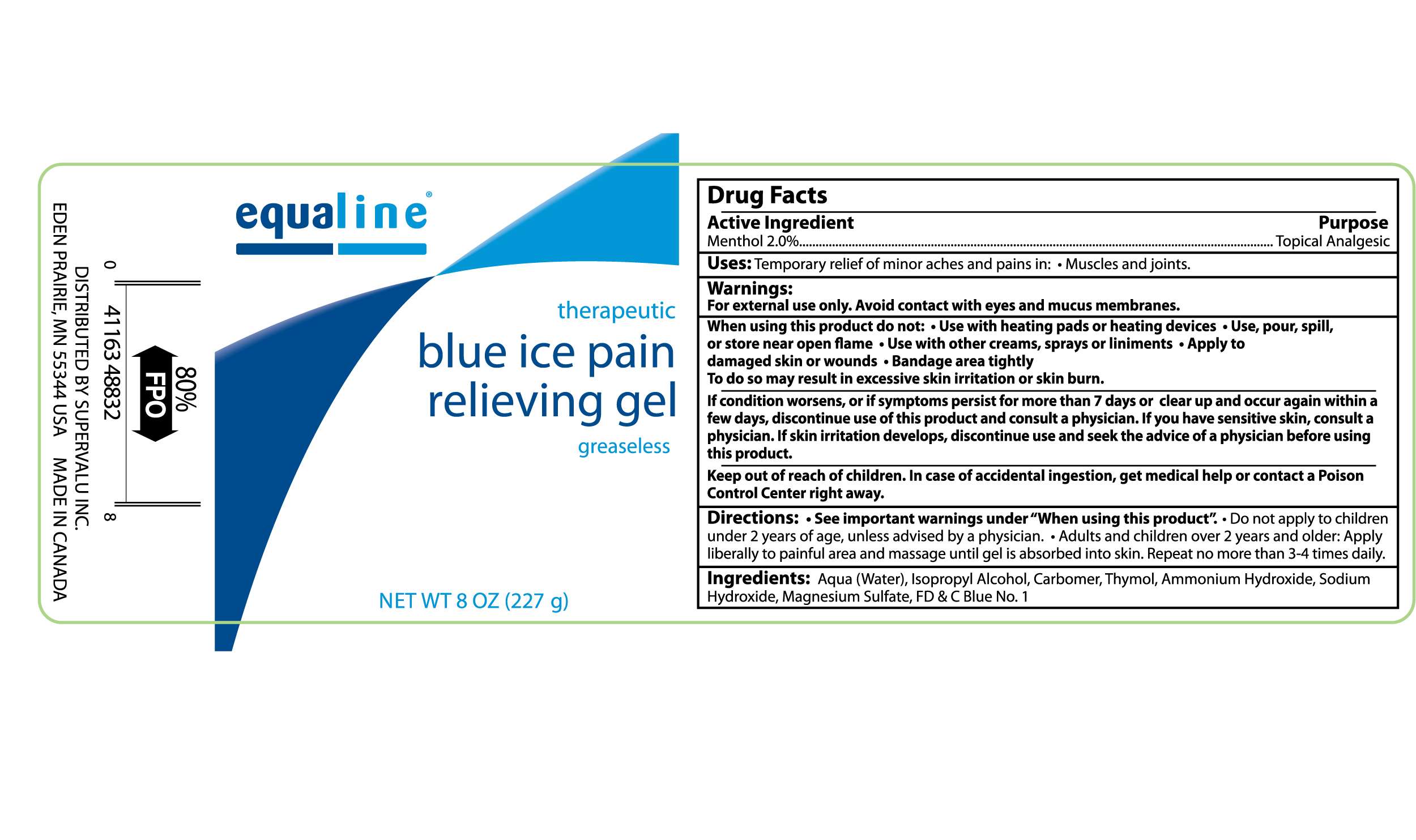 EQUALINE BLUE ICE PAIN RELIEVING