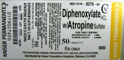 Diphenoxylate Hydrochloride and Atropine Sulfate