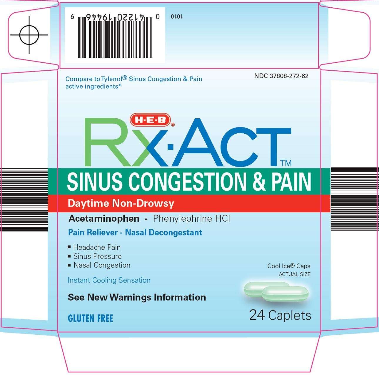 Rx Act sinus congestion and pain