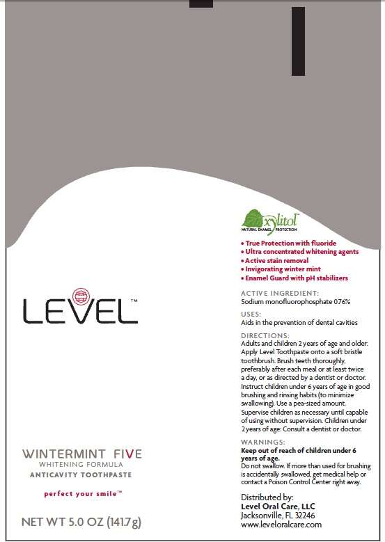 LEVEL WINTERMINT FIVE WHITENING FORMULA ANTICAVITY