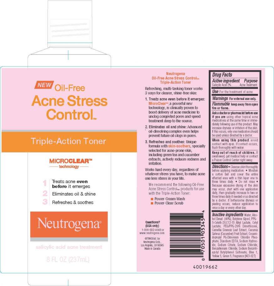 Neutrogena Oil Free Acne Stress Control Triple Action Toner
