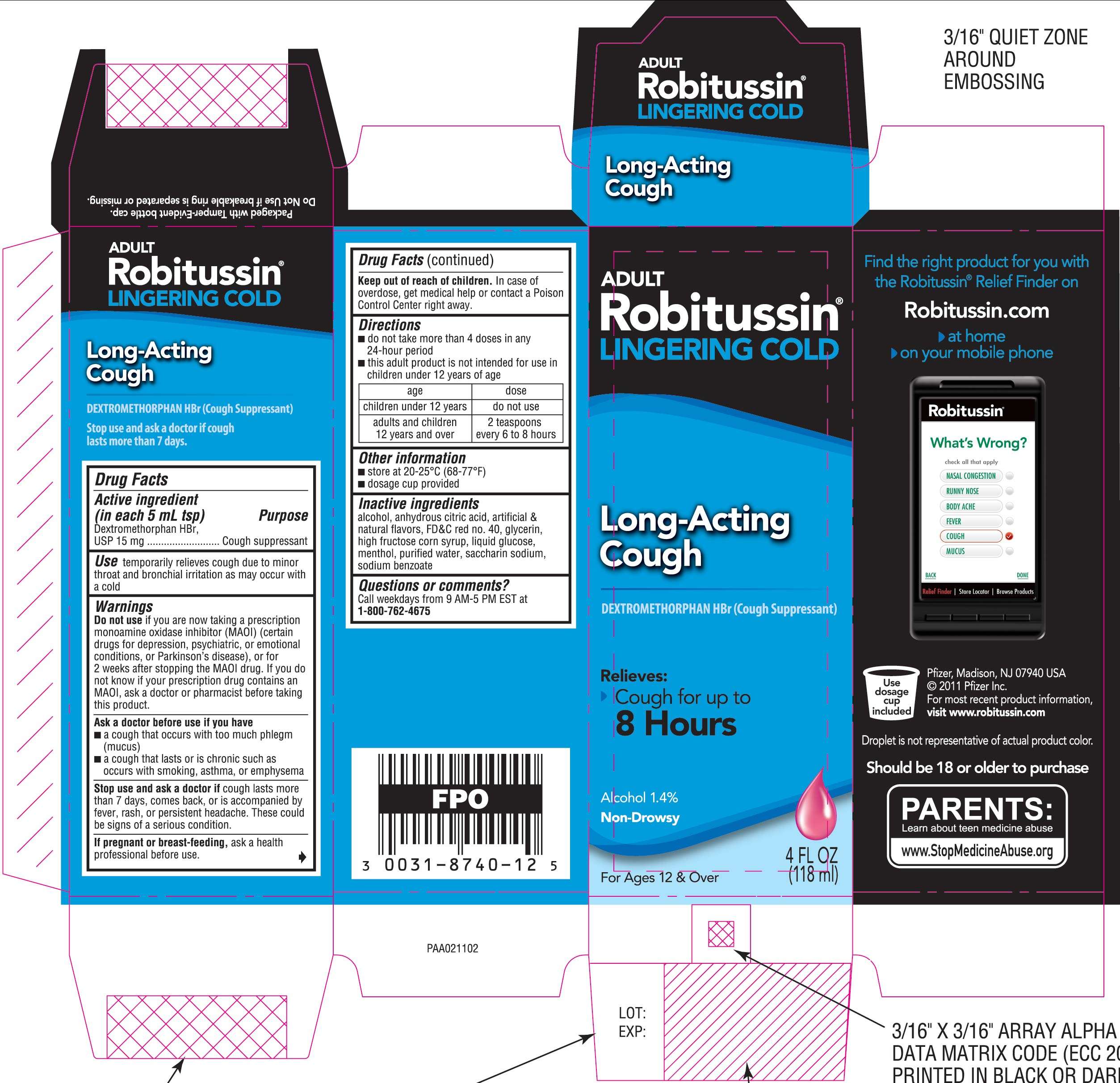 ROBITUSSIN LINGERING COLD LONG-ACTING COUGH