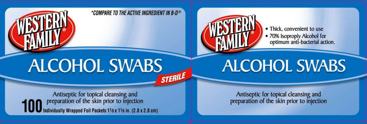 WESTERN FAMILY Alcohol Swabs