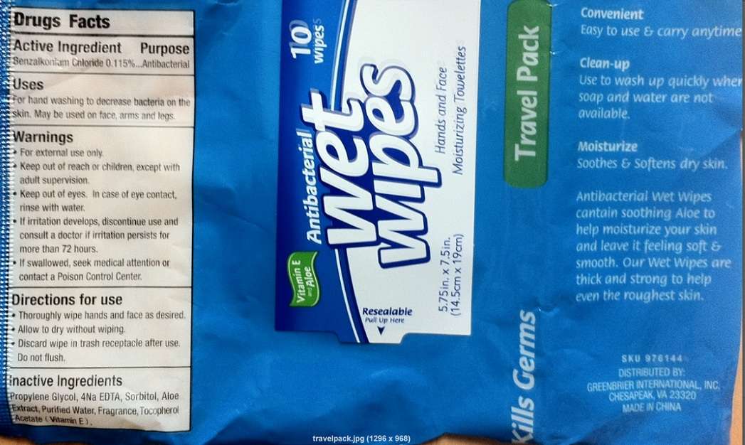 ANTIBACTERIAL WET WIPES TRAVEL PACK