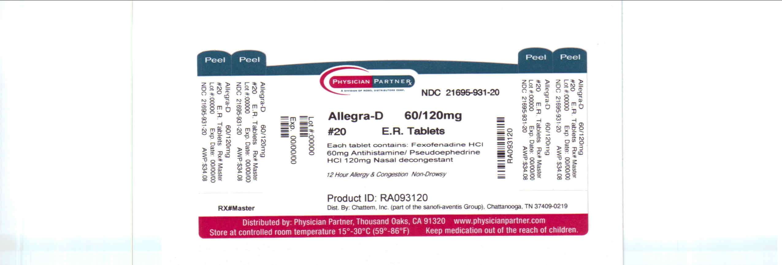 Allegra D 12 Hour Allergy and Congestion