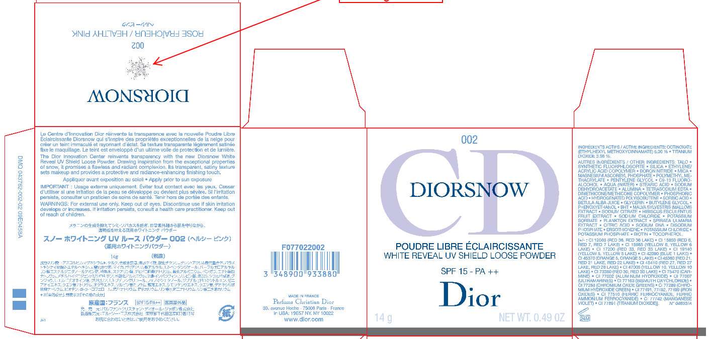 DiorSnow White Reveal UV Shield Loose Powder Healthy Pink  002