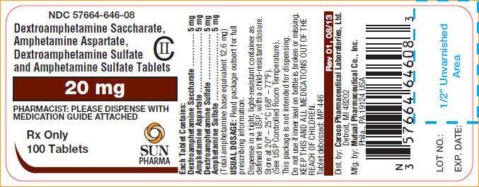 Dextroamphetamine saccharate, amphetamine aspartate, dextroamphetamine sulfate, and amphetamine sulfate