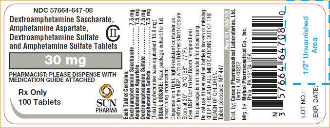 Dextroamphetamine saccharate, amphetamine aspartate, dextroamphetamine sulfate, and amphetamine sulfate