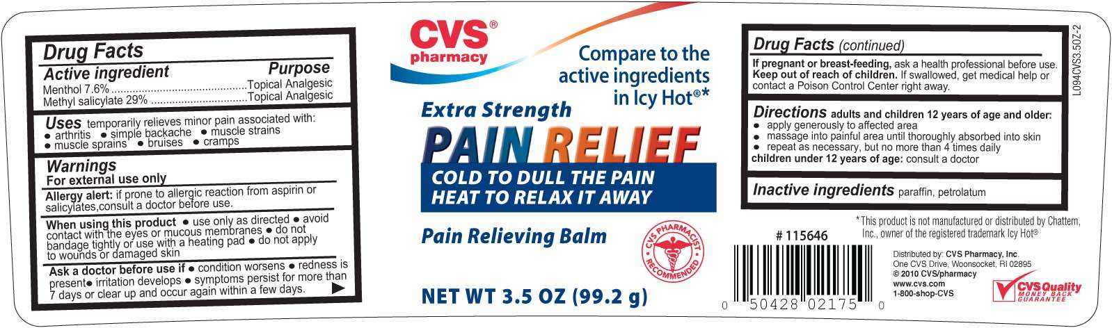 CVS Extra Strength Pain Relief