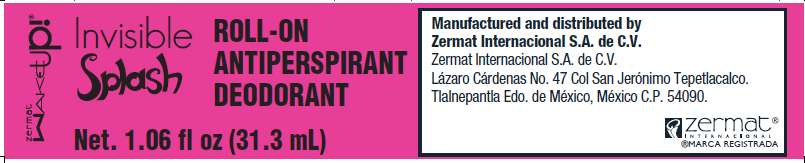 Zermat Invisible Splash  Roll-On Antiperspirant Deodorant