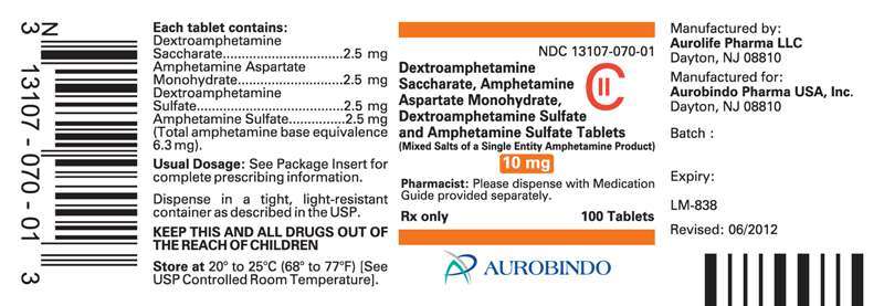 Dextroamphetamine Saccharate, Amphetamine Aspartate Monohydrate, Dextroamphetamine Sulfate and Amphetamine Sulfate