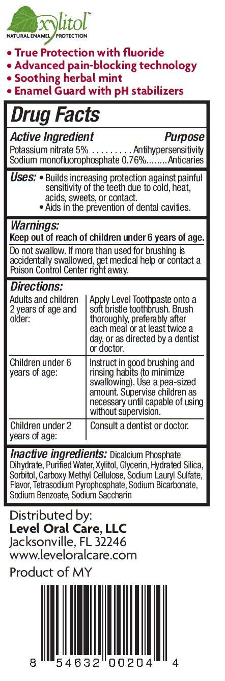 LEVEL HERBAL MINT FIVE SENSITIVE FORMULA ANTICAVITY