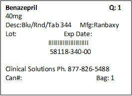 Benazepril Hydrochloride and Hydrochlorothiazide