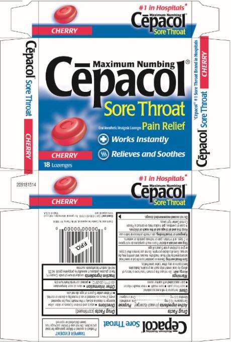 Cepacol Sore Throat Maximum Numbing Cherry