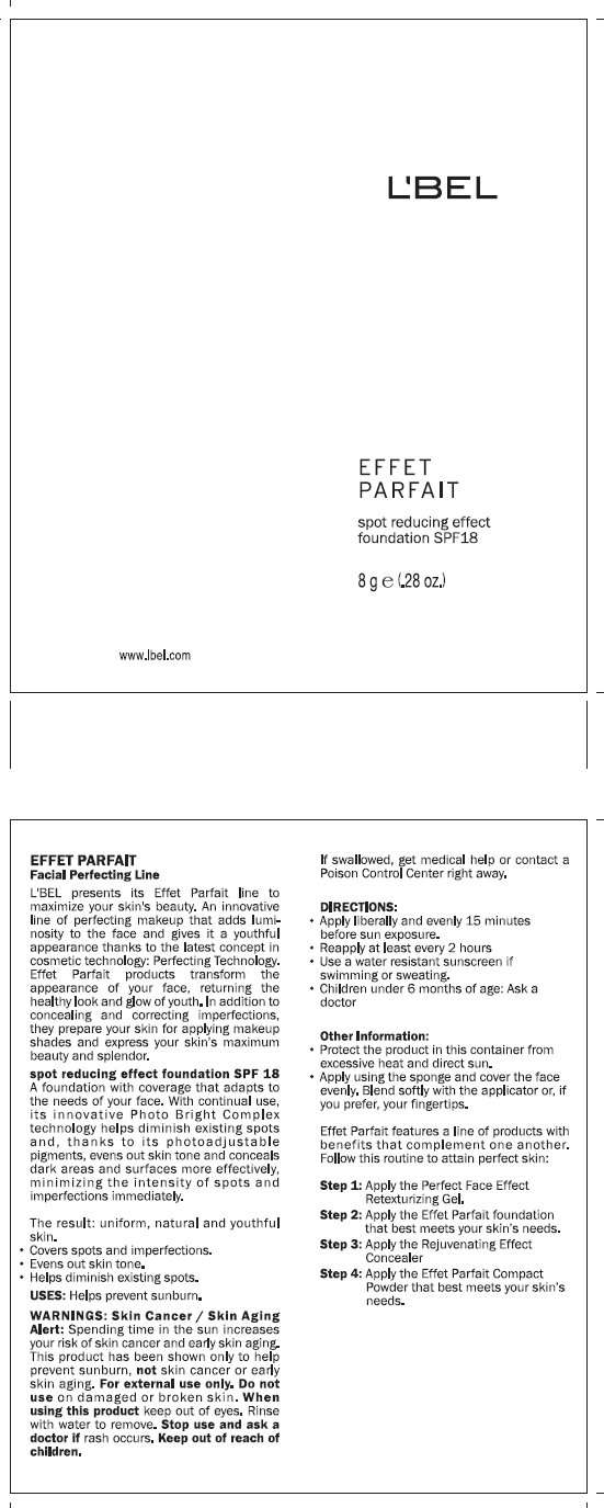 LBEL EFFET PARFAIT Spots Reducing Effect Foundation SPF 18 - OBSCURE 8C