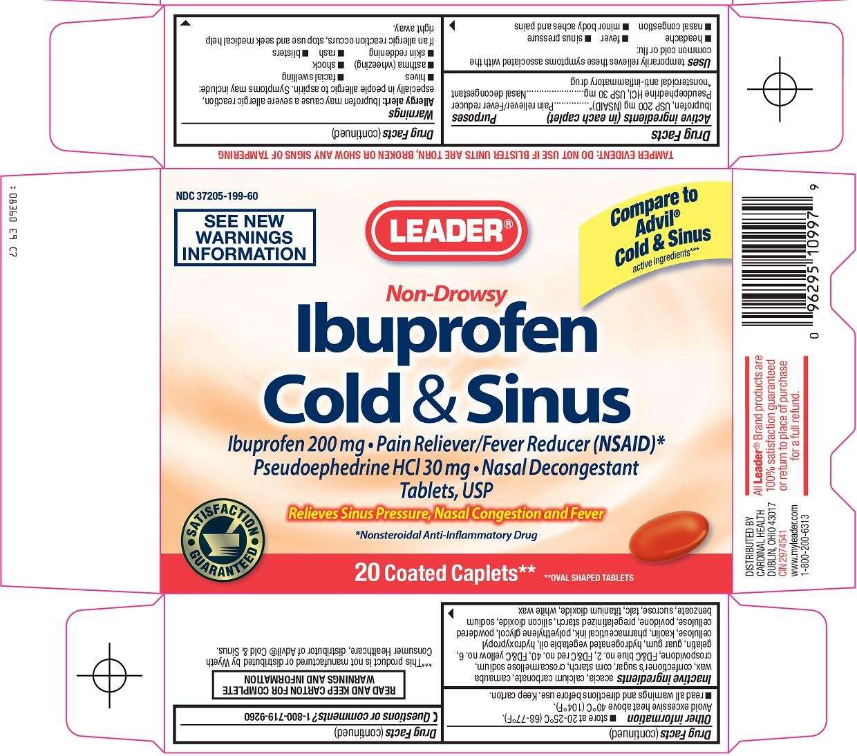 leader ibuprofen cold and sinus